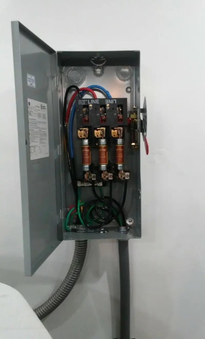 Three-phase disconnect switch installed for Electrical Wiring & Rewiring in North Kingstown